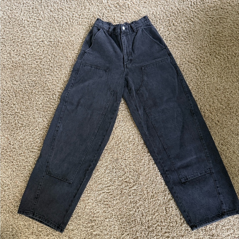 Obey Women's Black Relaxed High-Rise Jeans